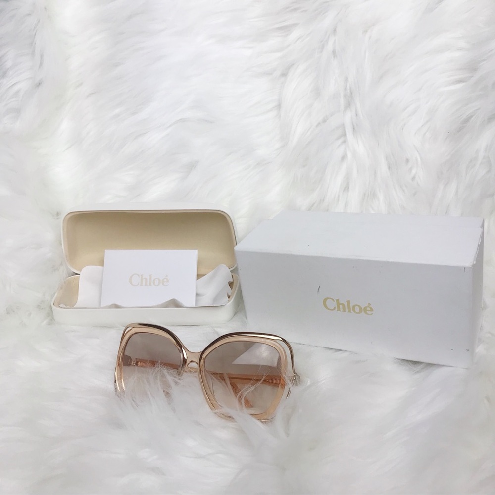 Chloe Retro Rose Gold tinted Shades